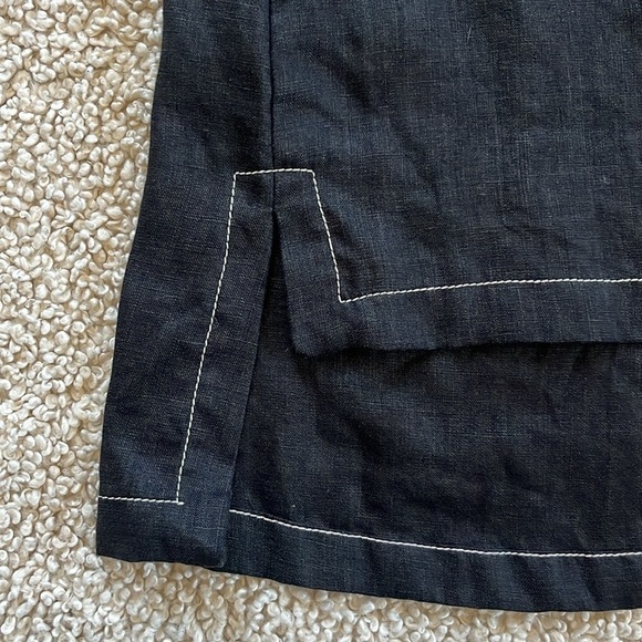 LISA BAYNE Black Linen Tunic Size XS - Picture 10 of 13